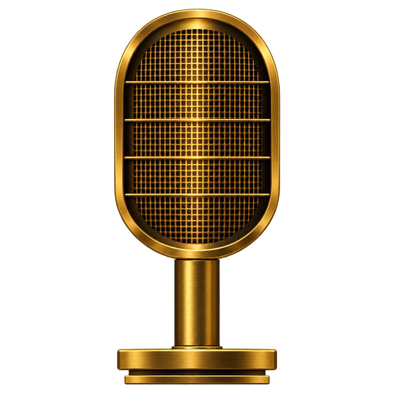 Gold vintage microphone